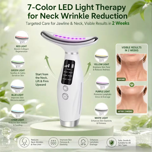 EMS Face & Neck Lifting Massager – LED Photon Therapy Device