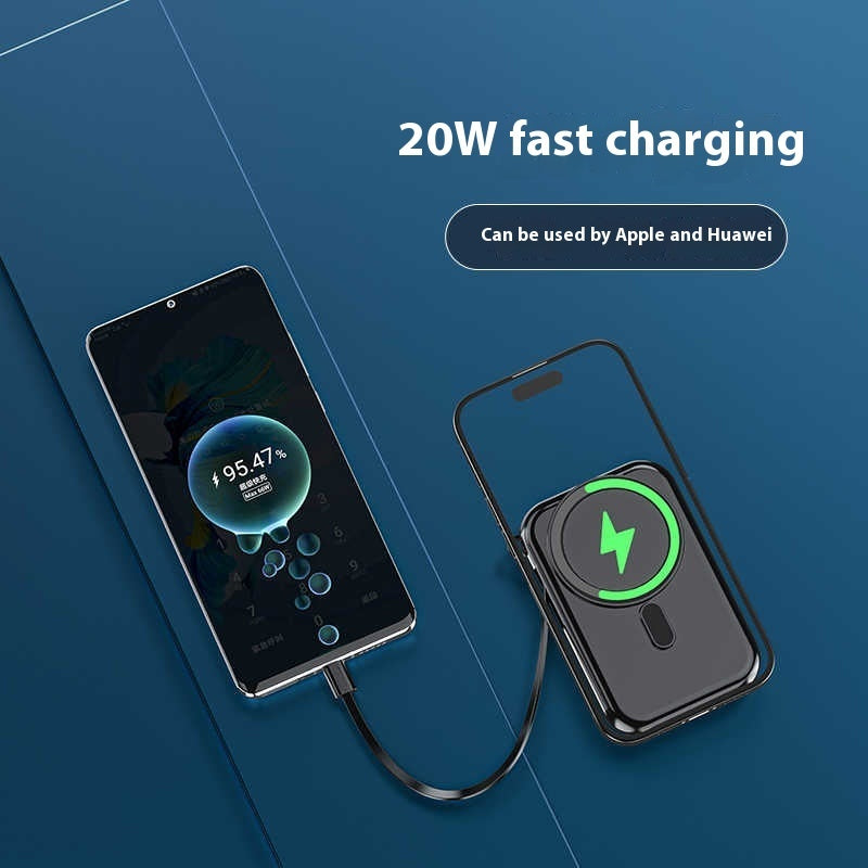 Compact Magnetic Wireless Power Bank – Ultra-Thin Portable Charger