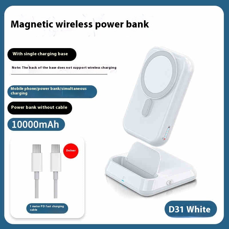 Compact Magnetic Wireless Power Bank – Ultra-Thin Portable Charger