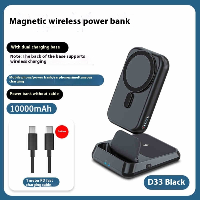 Compact Magnetic Wireless Power Bank – Ultra-Thin Portable Charger