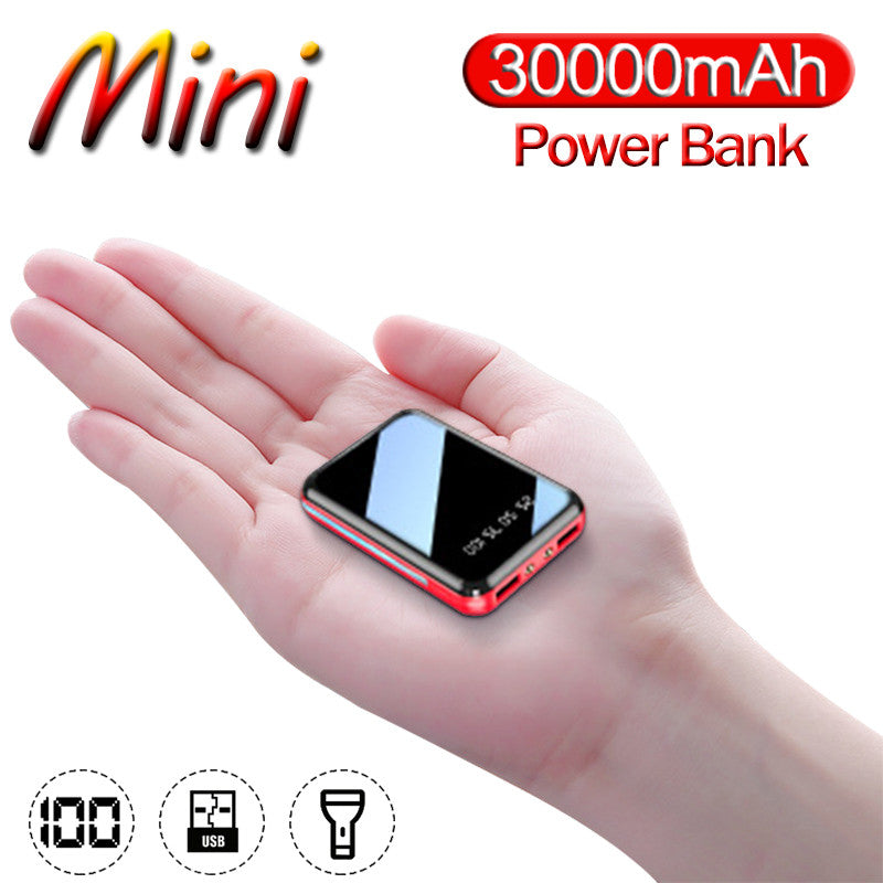 30000mAh Mini Power Bank – Fast Charging USB Portable Charger