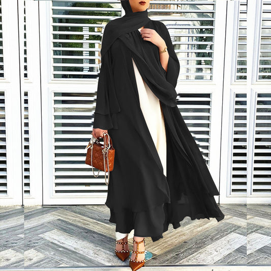 Soft & Elegant Muslim Abaya – Latest Fashion Plus Size Women's Robe