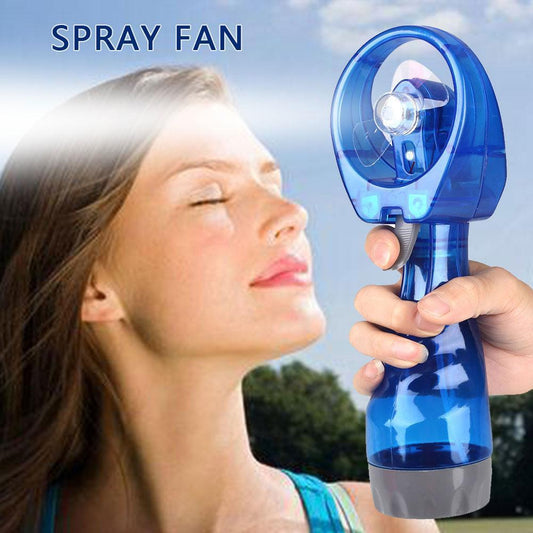 Hand-Operated Mist Fan – Mini Portable Water Spray Humidification Fan