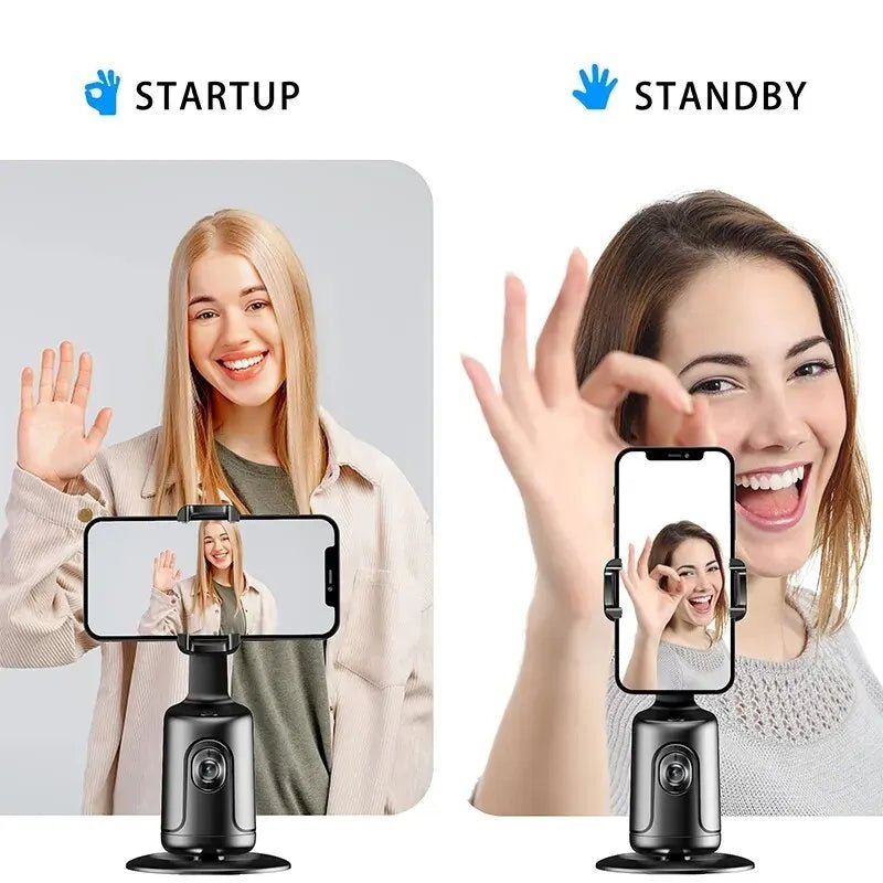 360° AI Face Tracking Gimbal — Auto Phone Holder for TikTok, Vlog & Live Streaming - wearehere.com.co