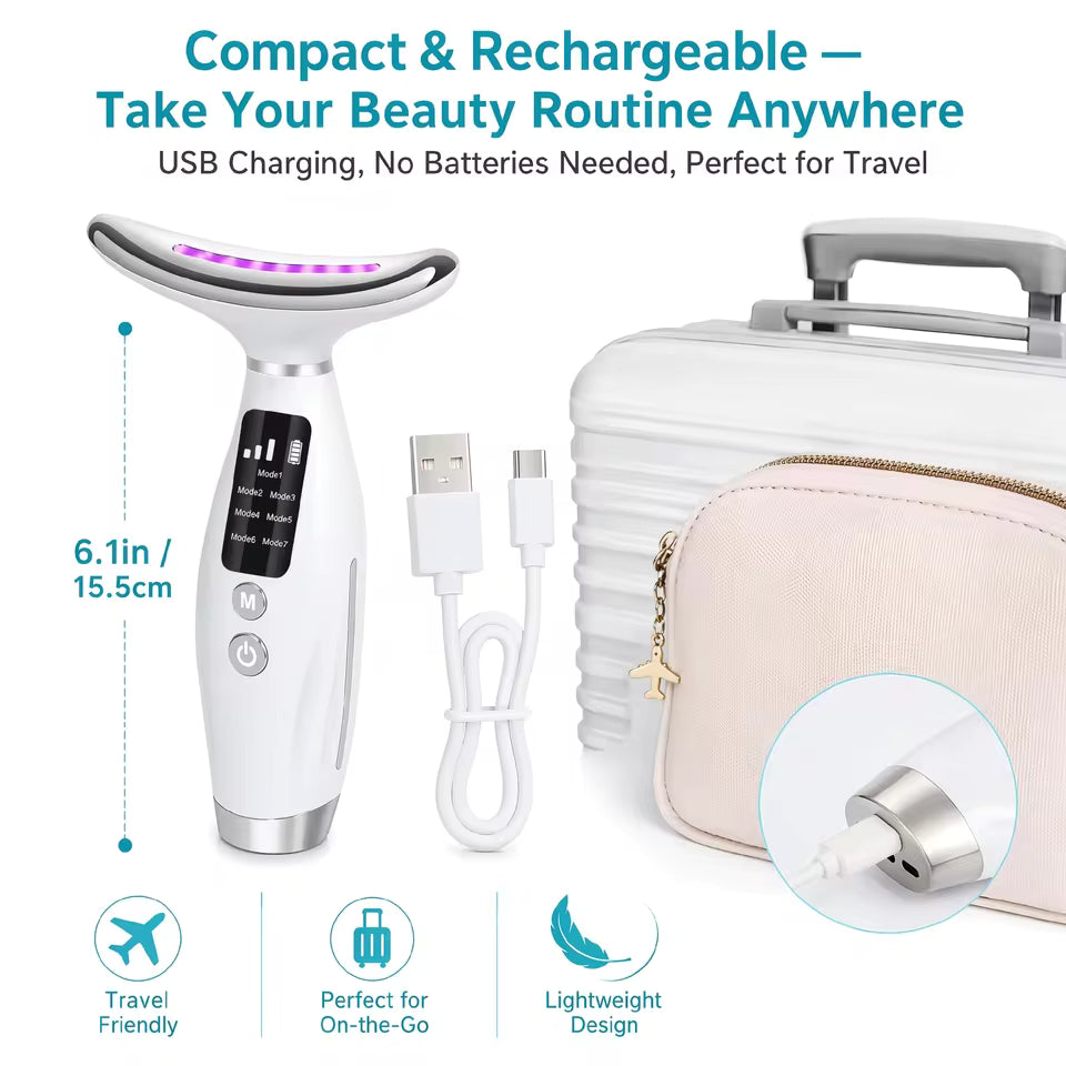 EMS Face & Neck Lifting Massager – LED Photon Therapy Device