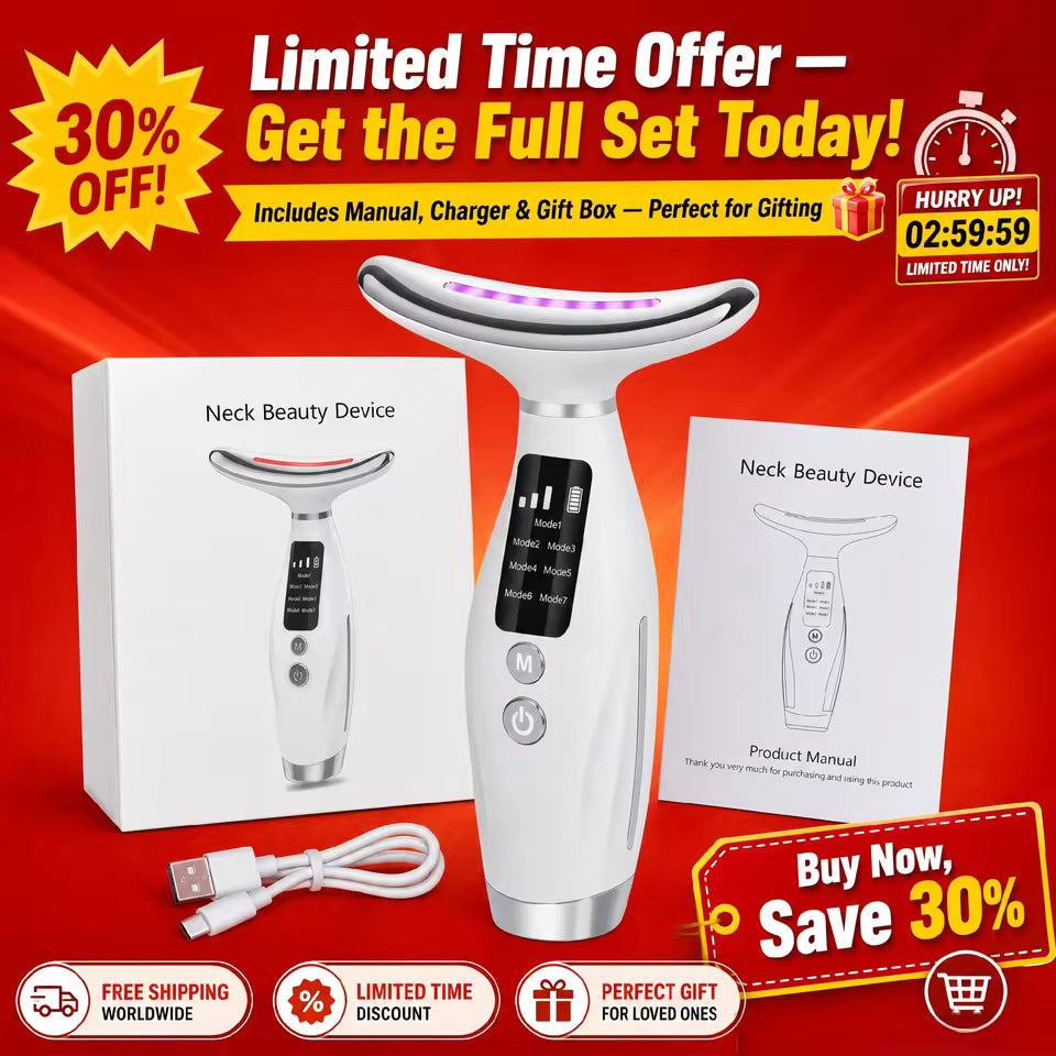 EMS Face & Neck Lifting Massager – LED Photon Therapy Device