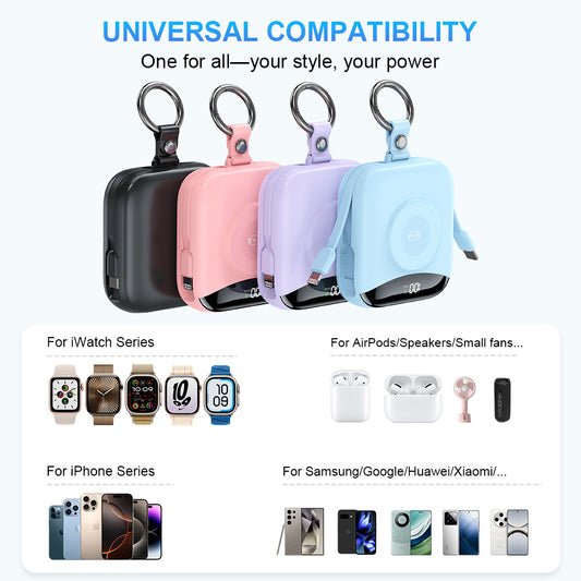 Magnetic Wireless Power Bank for Smartwatches – Fast Charging