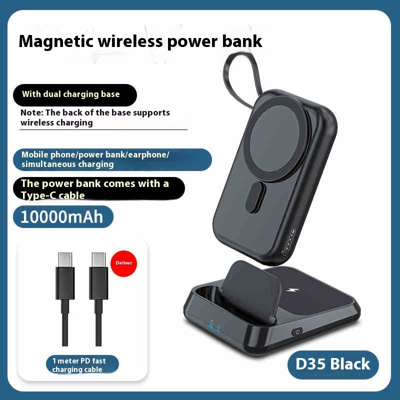 Compact Magnetic Wireless Power Bank – Ultra-Thin Portable Charger