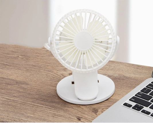 Clip-On Mini Fan – USB Rechargeable Brushless Quiet Fan for Stroller & Desk