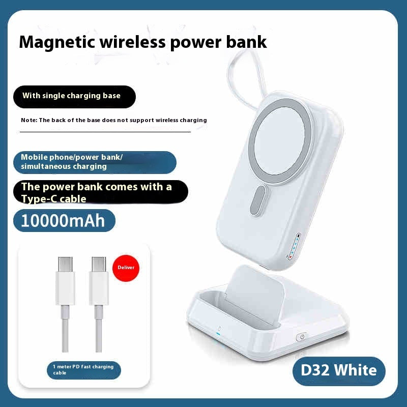 Compact Magnetic Wireless Power Bank – Ultra-Thin Portable Charger