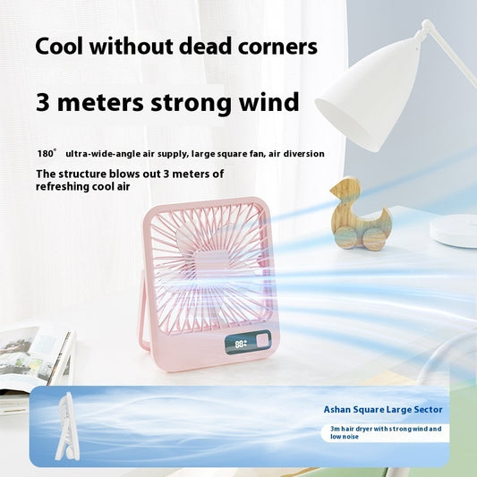 Mini USB Desktop Fan – Ultra-Quiet Rechargeable Portable Fan