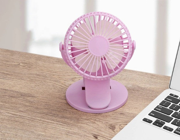 Clip-On Mini Fan – USB Rechargeable Brushless Quiet Fan for Stroller & Desk