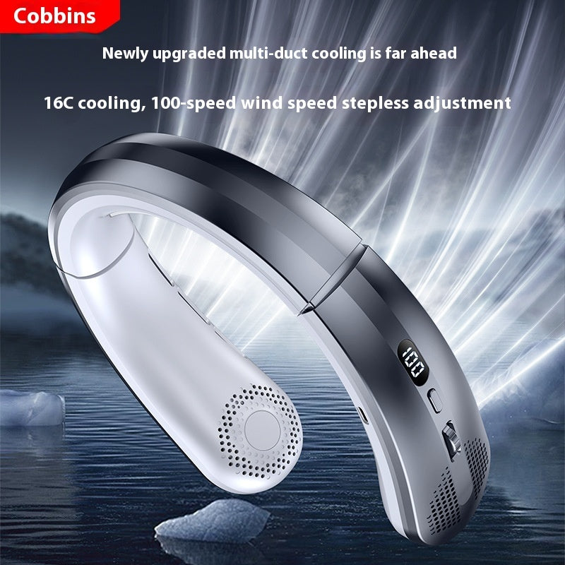 Bladeless Neck Fan – Ultra-Quiet Rechargeable Turbine Portable Fan