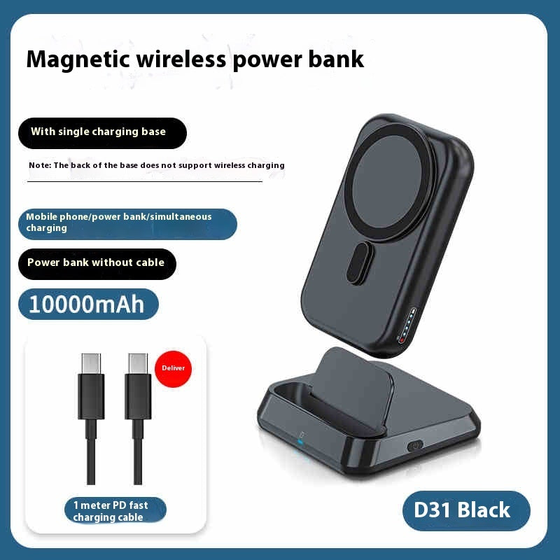 Compact Magnetic Wireless Power Bank – Ultra-Thin Portable Charger