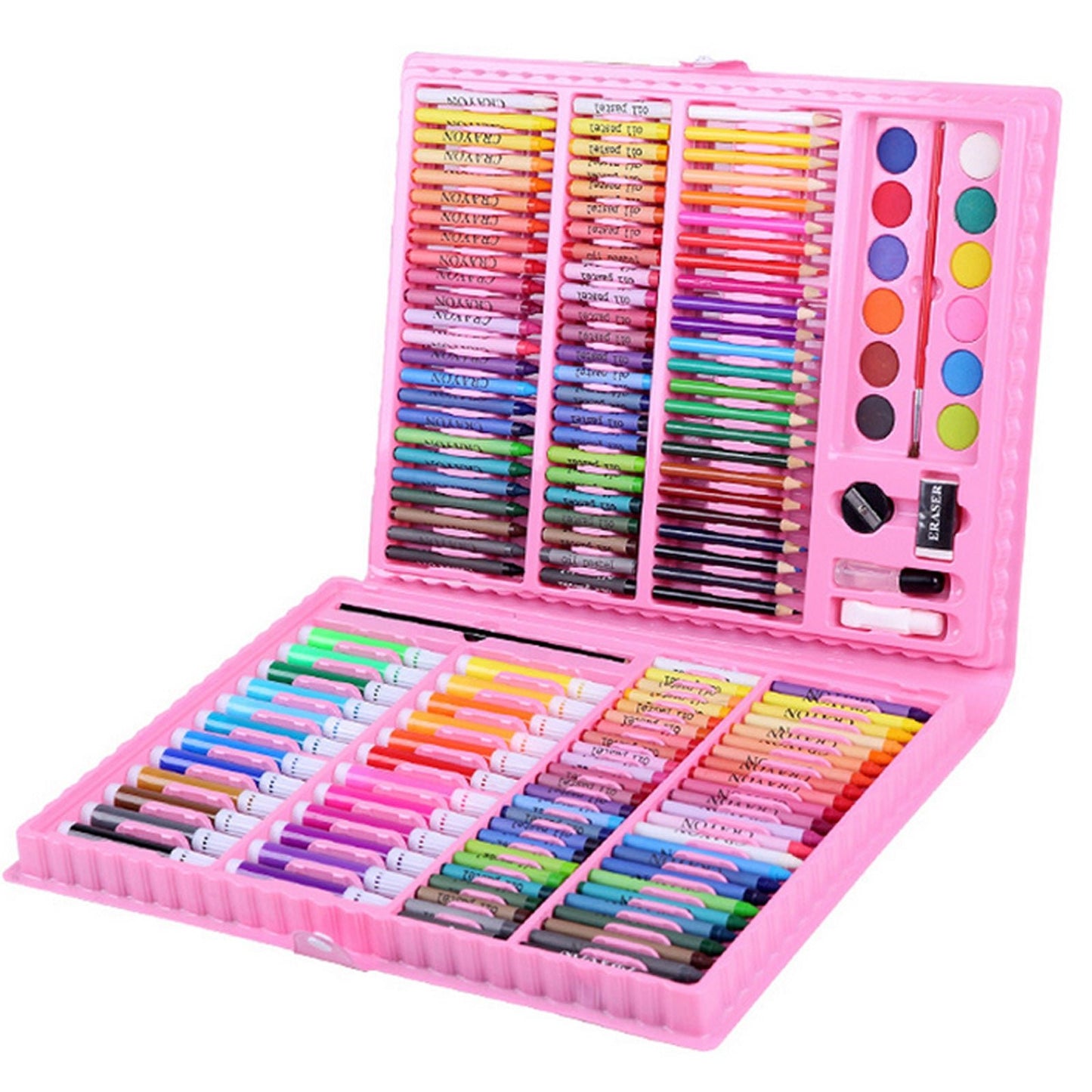 Art Painting Set — Brushes, Oil Pastels & Watercolor Pens for School & Home - wearehere.com.co