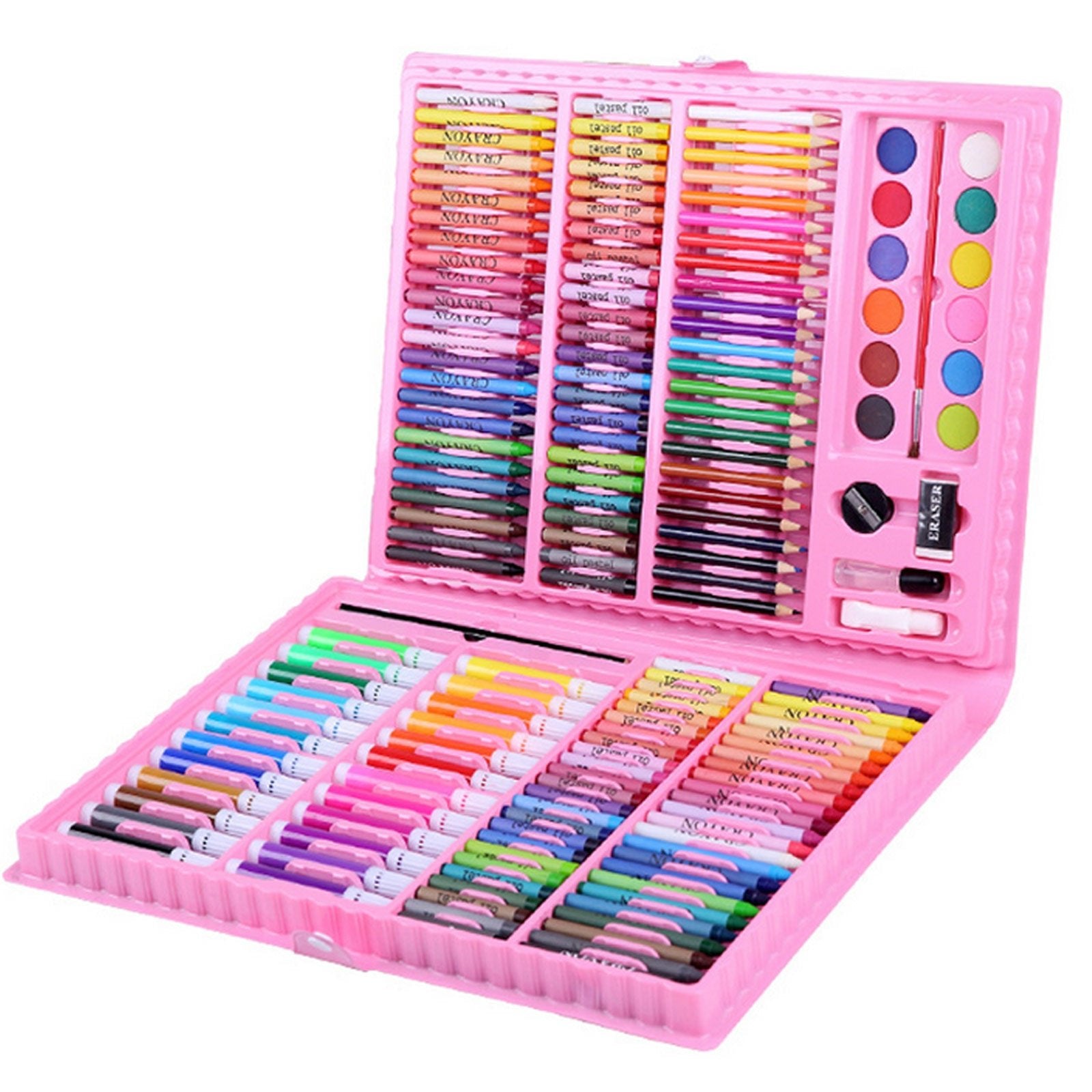 Art Painting Set — Brushes, Oil Pastels & Watercolor Pens for School & Home - wearehere.com.co