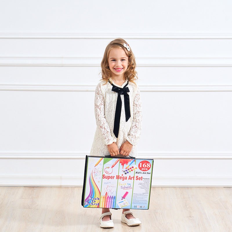 Art Painting Set — Brushes, Oil Pastels & Watercolor Pens for School & Home - wearehere.com.co