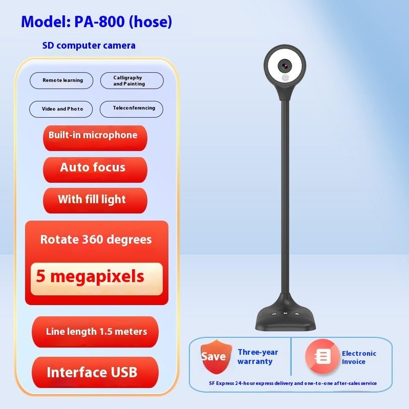 Autofocus USB Webcam | HD Camera for Streaming, Zoom & Content Creation - wearehere.com.co