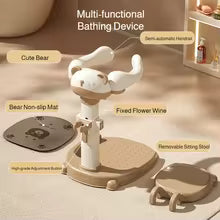 Baby Bath Shower Stand — Adjustable Non-Slip Support Seat