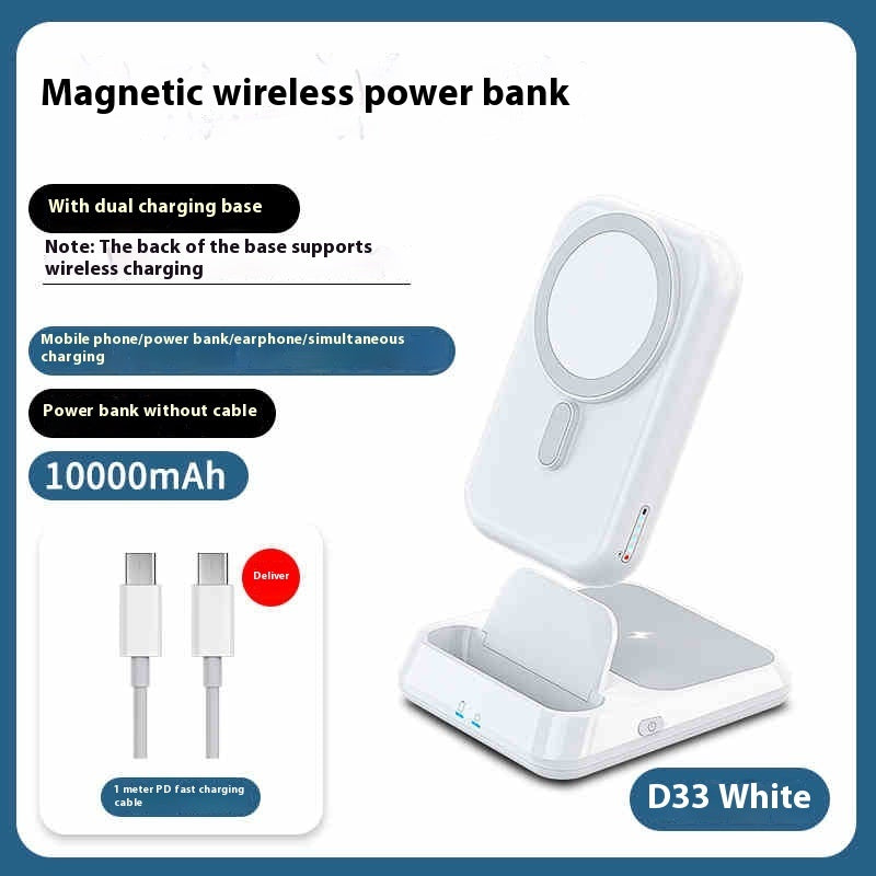 Compact Magnetic Wireless Power Bank – Ultra-Thin Portable Charger