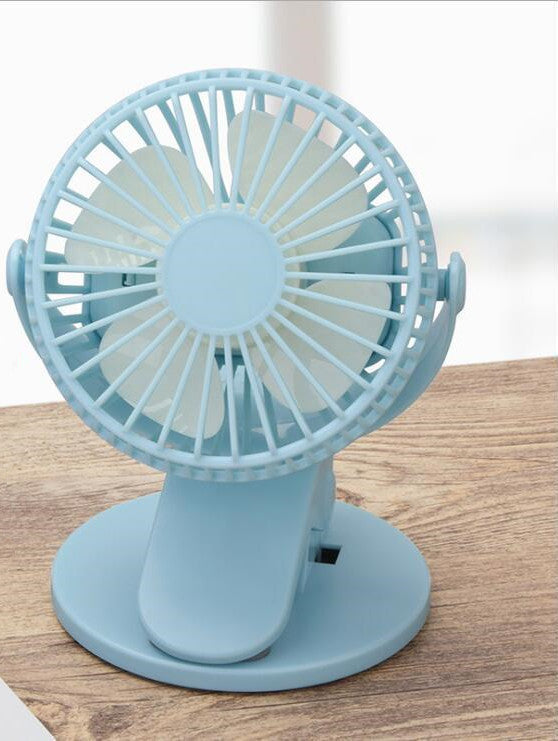 Clip-On Mini Fan – USB Rechargeable Brushless Quiet Fan for Stroller & Desk