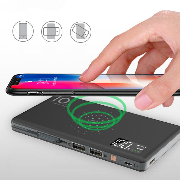 10000mAh Wireless Power Bank – Digital Display Portable Charger